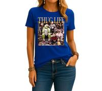 Thug Life Grinch Griswold Elf Kevin | Christmas Christmas Christmas Damen T-Shirt, azul, XL