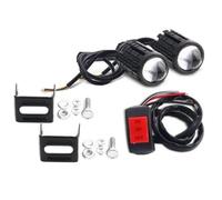 THUJMGH faro de motocicleta Proyector de faros LED universales para motocicleta, dos colores, para ATV, luz antiniebla, foco auxiliar(2Lights and 1Switch)