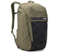 Thule Paramount - Mochila para bicicleta, capacidad de 28 L, ajustable, funda acolchada para ordenadores portátiles de 16 pulgadas y bolsillo para tablet de 11 pulgadas, accesorio para cascos