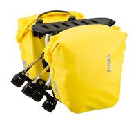 Thule Portaequipajes Tour Rack + bolsas de bicicleta Shield Pannier S amarillo 26 litros