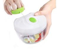 Thulos Mini Picador Y Cortador, de vidrio, blanco y verde.