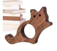 Thumb Book Page Holder - Cat Shape Wooden Bookmark for Readers | Cute Handheld Page Holder for Journals, Libraries, Study, Home Reading, Bookworms, Notebook Decor, Literary Present