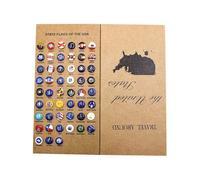 Thumb Tacks - Push Pins Cork Board, Decorative Nails, 51 Pieces Flag Design | Portable Hooks Kitchen Home Christmas Picture Display, Construction, Easy Use Design, Multipurpose Board Accessory