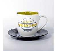 Thumbs Up lmmughdn Hard Day 's Night Conjunto de Taza/Plato cerámica Blanco 15,7 x 10 x 15,7 cm