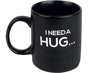 Thumbs Up Taza con efecto térmico que cambia de color, 300 ml, color negro