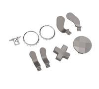 Thumbsticks de Metal para One Controller Series 2, Accesorio de Juego Profesional 15 en 1 con Empuñaduras Texturizadas y Herramientas Ajustables (Silver)