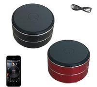 Thumpy Speaker, Thumpy Mini Bone Conduction Bluetooth Speaker with Suction Cup, Portable Wireless Stereo Sound, Waterproof Compact Speakers for Shower, Kitchen, Travel, and Outdoor(Black+Red)
