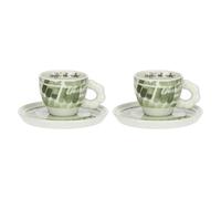 THUN Abbracciami - Juego de 2 Tazas de café Espresso y azucarero de Porcelana