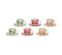 THUN AbbracciAMI - Juego de 6 tazas de café expreso de porcelana