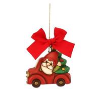 THUN - Adorno navideño de gnomo Oliver con Furgoneta de cerámica, Maxi, 7,8 x 5,1 cm, Altura 7,5 cm