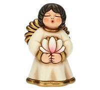 THUN - Ángel guardián con Flor de Loto - Cerámica - Living, Iconos - 4,8x5x7,5 cm h