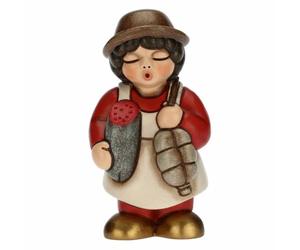 THUN - Belén 2022 - Figura de Pesebre de cerámica Decorada a Mano, versión Vestido marrón - Línea Belén Clásica - 4,3 x 4,5 x 8 cm h