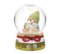 THUN - Boule de Neige con gnomo Oliver en Resina de Resina, cerámica y Vidrio, línea Bosque mágico, 8 cm