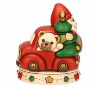 THUN - Caja de música de gnomo Oliver y Teddy con Furgoneta de cerámica, Maxi, 26,6 x 32,6 cm, Altura 32,1 cm