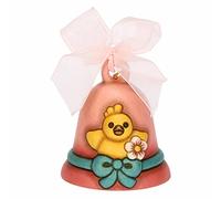 THUN - Campanilla Limited Edition Pascua 2022 - Línea Flor en Flor - Living, Decorar la Casa - Cerámica y Cinta - Ø 7 cm; 8 cm h