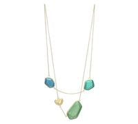 THUN - Collar con piedras y corazón - cerámica, metal - Colección Dedicado a ti - 90 + 5 cm