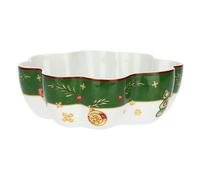 THUN - Cuenco con forma de trébol de cuatro hojas de porcelana, pequeño, diámetro 13 cm, colección Sorprese de Navidad