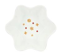 THUN, Cuenco de porcelana con forma de estrella, versión media, colección sorpresas de Navidad, cuenco de colección, idea de regalo para Navidad, diámetro 19 cm, 7,3 cm de altura