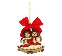 THUN - Decoración navideña para Parejas Ángeles Maxi - Cerámica - Línea Navidad - Living, Decoración de la casa - 7,7 x 3,9 x 6,9 cm h