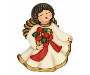 THUN - Edición Limitada 2022 - Ángel de Navidad de cerámica Decorada a Mano, versión Media - Idea 2022-13x11.5x16 cm h