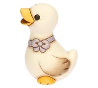 THUN Ganso Julie con Lazo Lila de pie, cerámica, colección jardín de Primavera, 6,9 x 8,7 x 11,8 cm