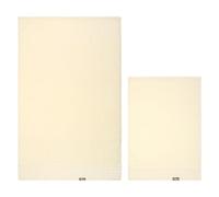 THUN Juego de 2 Toallas de Mano, 100% algodón, colección Iconic Elengance, 40 x 60 cm, 60 x 100 cm, Color Crema