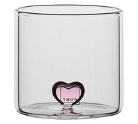 THUN - Juego de 2 vasos con corazón - cristal - Colección Bombonera - Ø 6 cm - 6,2 cm h