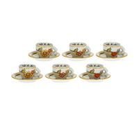 THUN - Juego de 6 Tazas de Porcelana para café Country