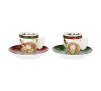 THUN - Juego de 6 tazas espresso de porcelana con sorpresas de Navidad