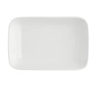 THUN La Porcelana Blanca - Juego de 4 Platos rectangulares con Fondos de 22 x 15 x 5,5 cm Esencial New Age