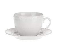 THUN LA Porcelana Blanca-Juego de 6 Tazas de té con platillo Colina