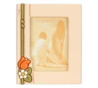 THUN Marco de fotos con flores, grande, cerámica; marco: madera de pino, cristal, colección Country Bloom, 20,4 x 3,3 x 25,3 cm