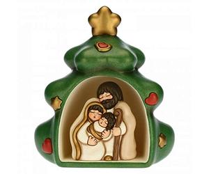 THUN - Mini Belén Completo de árbol de Navidad - Decoraciones Navidad Casa - Línea Belén Clásico - Cerámica - 23 h cm