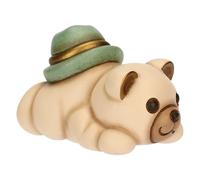 THUN - Mini Teddy con Sombrero él - cerámica - Colección Bombonera - 5,9 x 3,6 x 3,8 cm