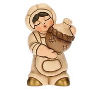 THUN - Ostas con damigiana de cerámica Decorada a Mano, Color champán, línea clásica de Belén, decoración de Navidad para casa, 5,1 x 3,5 x 8,1 cm h