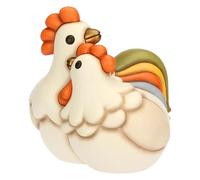 THUN Par de Gallo Jack y Gallina Ester, cerámica, colección Jardín de Primavera, 20,2 x 20,4 x 19,7 cm