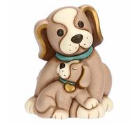 THUN Pareja de Perros Todo papá y Cachorro, cerámica, colección Otro Novedad 2025, 17,5 x 16,7 x 20,1 cm