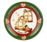 THUN, Plato de postre de porcelana, colección sorpresas de Navidad, plato de postre edición limitada 2024 de colección, idea de regalo para Navidad, diámetro de 19,3 cm