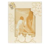 THUN - Portafotos - Accesorios para la casa - Idea regalo - Línea Elegance - Cerámica, marco de madera de pino y cristal - 20,4 x 25,1; Formato de foto 12,2 x 17 cm