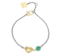 THUN - Pulsera con corazón y cuentas - metal, vidrio, resina - Colección Dedicado a ti - 16 + 3 cm