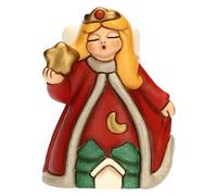 THUN - Reina de Las Hadas Shaila con Corona Dorada de cerámica Decorada a Mano, línea Bosque mágico, 9,8 x 8,5 x 12,8 cm h