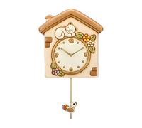 THUN Reloj de péndulo Gato y pájaro