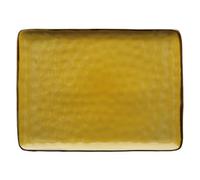 Thun Rose & Tulipani - Bandeja rectangular ocre - Decoración casa, cocina - Línea Concerto di Colori - Accesorios de cocina - Stoneware - Ø 36; 26,5 cm
