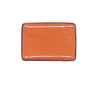 THUN Rose & TULIPANI-Juego de 2 bandejas rectangulares 27 x 19 cm Concierto Naranja, Gres