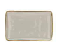 THUN Rose & TULIPANI-Juego de 4 bandejas rectangulares de 20 x 13 cm, Concierto Gris Perla