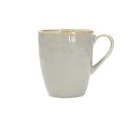 THUN Rose & TULIPANI-Juego de 4 Tazas de Concierto Gris Perla, Gres porcelánico