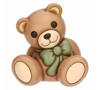 THUN Teddy con Lazo, Grande, cerámica, colección Otro Novedad 2025, 16,9 x 15,1 x 17,3 cm