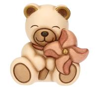 THUN - Teddy con Molinillo Rosa - cerámica - Colección Bombonera - 5.2 x 4.1 x 5.2 cm