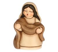 THUN, Vendedor de Telas Beige de Cerámica Colección Pesebre Clásico Figuras de Belén de Navidad Coleccionables 5,4 x 4,3 x 7,9 cm