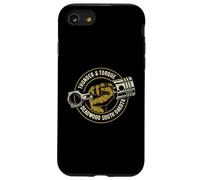 Thunder and Torque Deadwood SD Puño con diseño de pistón Carcasa para iPhone SE (2020) / 7 / 8